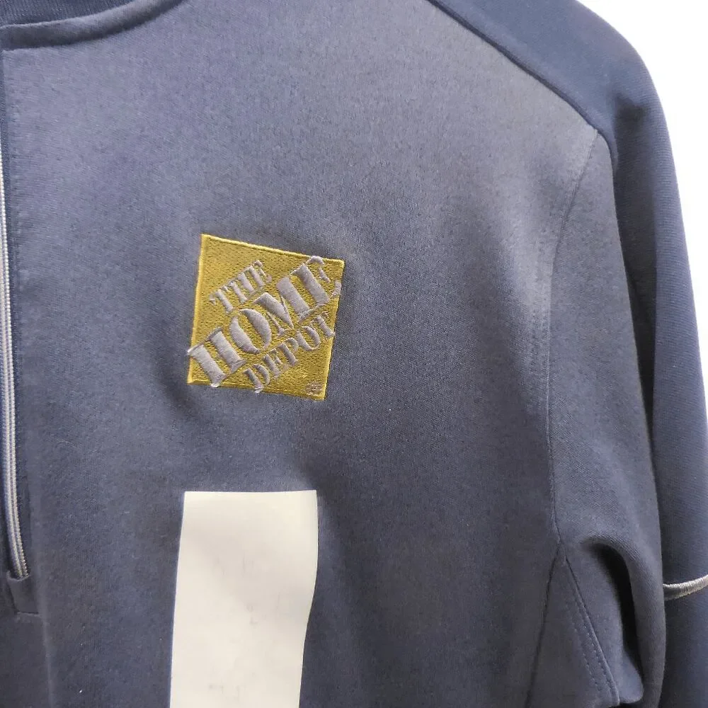 Nike‎ Golf Dri Fit Men's S Navy Blue 1/4 Zip Pullover Home Depot Pro Fleet